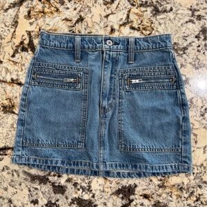 Abercrombie & Fitch High Rise Denim Mini Skirt